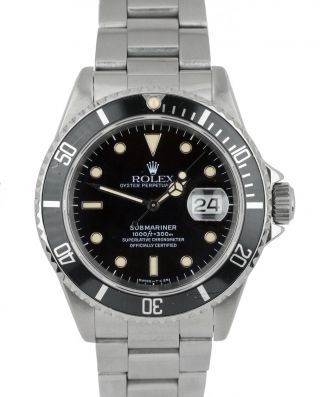 1994 Rolex Submariner Date Patina Faded 16610 Stainless 40mm Watch
