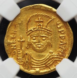 Heraclius.  610 - 641.  Gold Solidus.  Ngc Ms