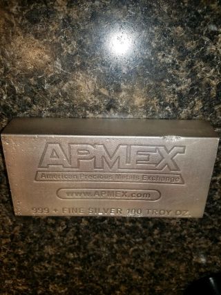 Silver bar 100 oz APMEX 2