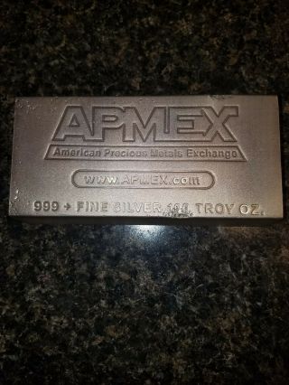 Silver bar 100 oz APMEX 3
