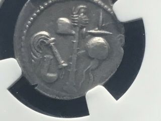 Julius Caesar Coin,  elephant denarius,  Choice XF,  NGC certified 3