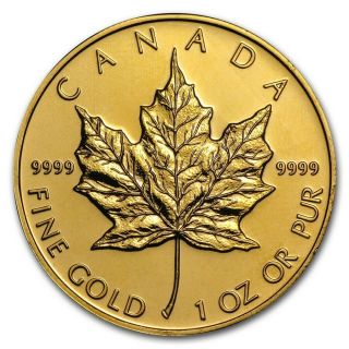 1 Oz Gold Canadian Maple Leaf Coin Random Year Bu - Sku 87709