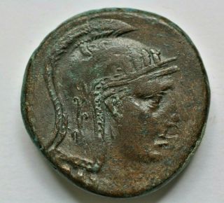 Pontos.  Amisos.  Ae 19.  70 Gr.  30mm (circa 85 - 65 Bc).  Obv: Helmeted Head Of Athena