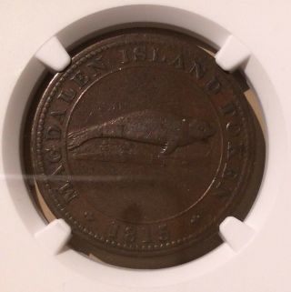 1815 Canada One Penny Magdalen Island Lc - 1 Ngc Ms Vf 30 Bn