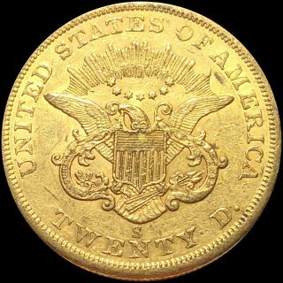 1856 - S Liberty $20 Double Eagle BORDERS UNCIRCULATED Lustrous Gold detailed 2