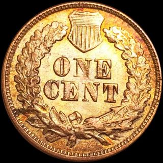 1877 Indian Head Cent High UNC? KEY Date Penny Collectible Gemy Raw RB 3