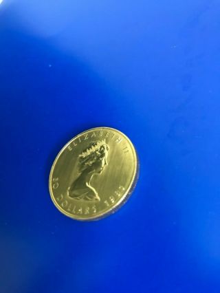1981 1 - Oz Canadian Gold Maple Leaf $50 Coin.  999 Fine Gold 2