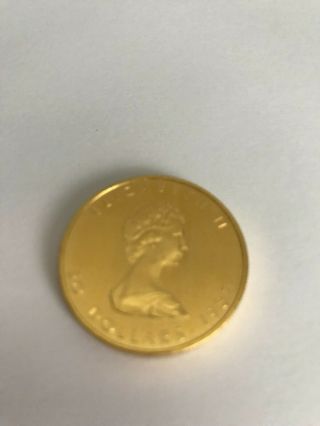 1981 1 - Oz Canadian Gold Maple Leaf $50 Coin.  999 Fine Gold 6