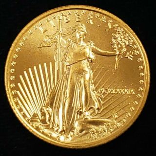1989 Us American Gold Eagle $10 Ten Dollar 1/4 Oz Liberty Bullion Coin 8agqe8906