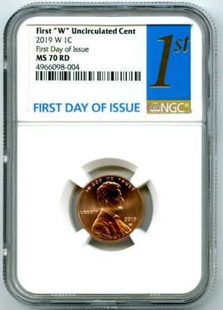 2019 W Lincoln Penny Ngc Ms70 Rd First Day Issue Uncirculated Cent 4966098 - 004