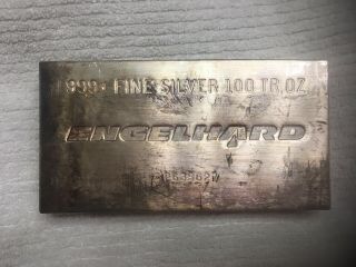 100 Oz Silver Bar - Engelhard.  999 Pure