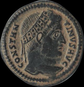 Ancient Roman Coin_roman Imperial_Æ Follis_constantius I The Great_heraclea