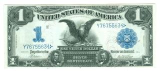 1899 $1 Black Eagle Silver Certificate Fr 230 Sharp Napier - Mcclung