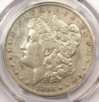 1893 - S Morgan Silver Dollar $1 - Certified PCGS VF Details - Rare Key Date Coin 5