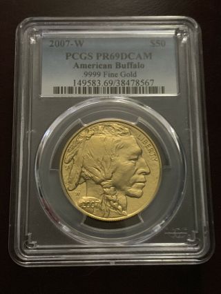 2007w $50.  9999 Fine Gold Buffalo Pcgs Ms69