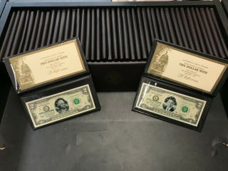Complete Set Of Uncirculated $2.  00 Bills,  Federal Reserve Set All 44 Presidents