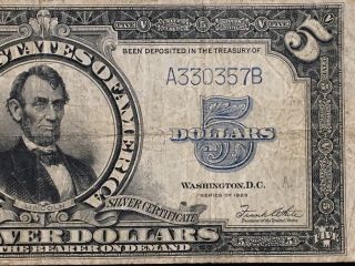 1923 $5 Silver Certificate Lincoln Porthole 2
