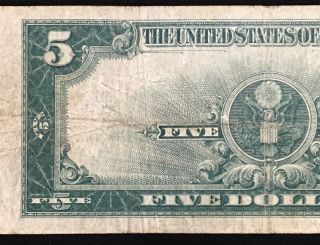 1923 $5 Silver Certificate Lincoln Porthole 6