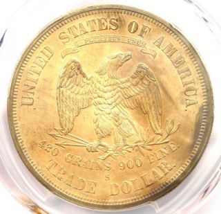 1875 - S/CC Trade Silver Dollar T$1 - PCGS Uncirculated Details (UNC) - Looks MS63 4