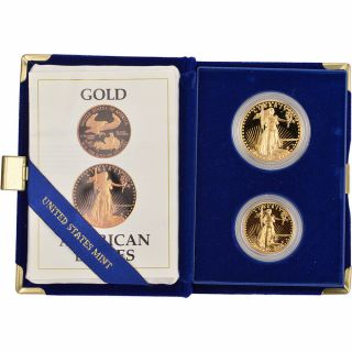 1987 Us American Gold Eagle Proof Two - Coin Set