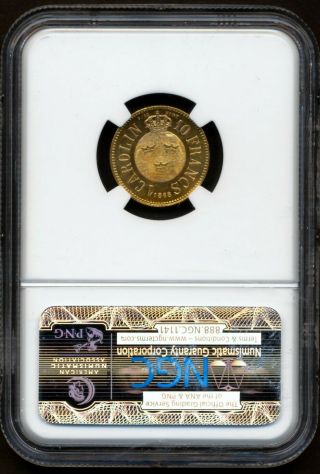 1868 1 Carolin 10 Francs Sweden Gold Coin NGC MS - 64 STUNNING QUALITY 4