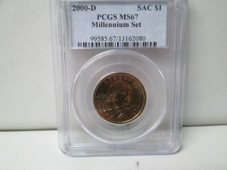 2000 D Us Sacagawea Uncirculated Dollar Pcgs Ms67 Millennium Set