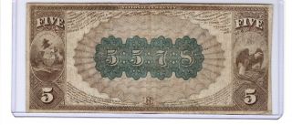 SERIES 1882 $5 BROWN BACK NATIONAL CURRENCY EAST STROUDSBURG,  PA 2