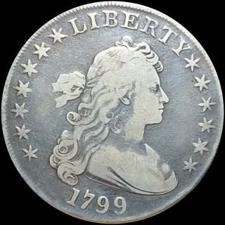 1799 Draped Bust Silver Dollar Nicely Circulated High End Philly Collectible Nr