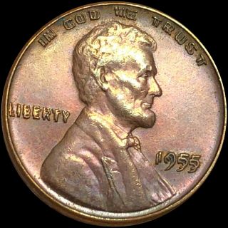 1955/55 DDO Lincoln Head Wheat Cent Penny.  UNCIRCULATED the Best of the BEST RB 2