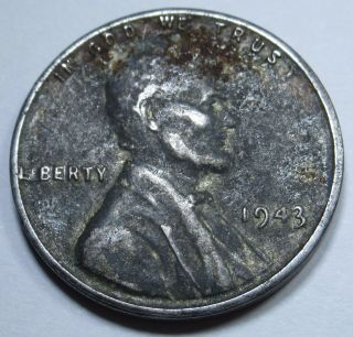 1943 Die Crack Cud Error US Steel Penny Antique U.  S.  Currency Lincoln Wheat 2