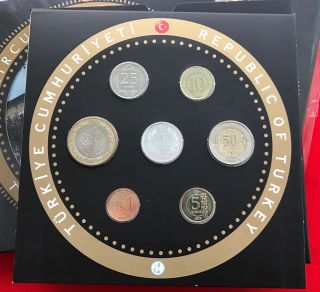 Turkey 2018 Official 7 Coins Set Bu