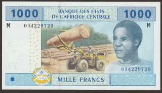 Ch Unc Central African State (cent Afr Rep) 1000 Francs P - 307ma/b107ma Sig 19/5