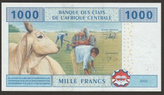 Ch UNC Central African State (Cent Afr Rep) 1000 Francs P - 307Ma/B107Ma sig 19/5 2