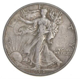 Xf,  1944 Walking Liberty 90 Silver Us Half Dollar - Coin 566