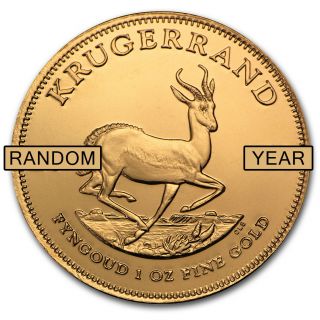 Random Year 1 Oz Gold South African Krugerrand - Sku 85815