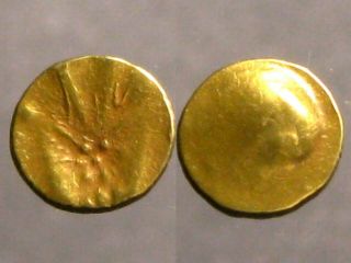 Gold Fanam Of The India Dutch Voc_minted In Tuticorin_kali - Hindu Goddess