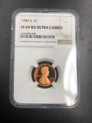 1984 S Proof Lincoln Cent - Ngc Pf 69 Red Ultra Cameo Bv $24.  00.