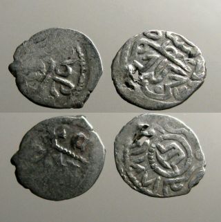 2 Silver Coins Of The Golden Horde_mongol Empire_descendants Of Genghis Kahn