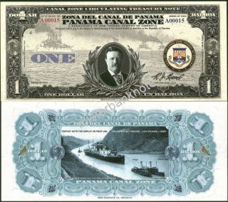 Panama Canal Zone " 1920a " One Balboa/one Dollar Fantasy Art Note By Reed Bnc