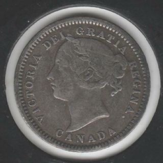 1881 - H,  Obverse 2,  Fine - Very Fine Canadian Ten Cents 1
