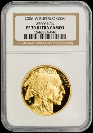 2006 - W $50 Gold American Buffalo Ngc Pf70 Ultra Cameo