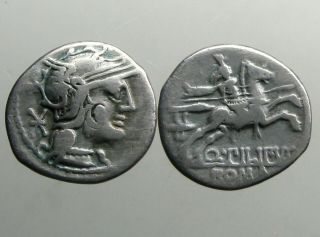 Marcia 11 Silver Denarius_roman Republic_macedonian Helmet With Goat Horns
