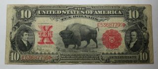 1901 $10 Ten Dollars United States Note Fr 122 Speelman - White Horse Blanket