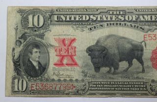 1901 $10 Ten Dollars United States Note FR 122 Speelman - White Horse Blanket 2