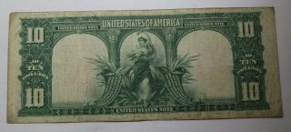 1901 $10 Ten Dollars United States Note FR 122 Speelman - White Horse Blanket 4