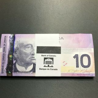 Bundle Of 2005 Bank Of Canada Ten Dollar Notes