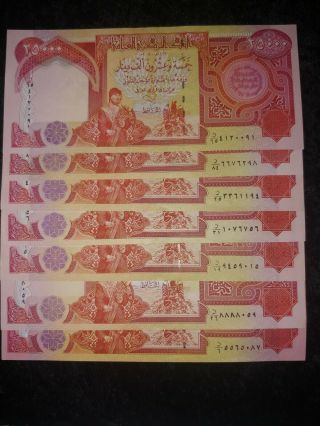 20 Uncirculated 25k Iqd Notes - 1/2 Million Iraqi Dinar 100 Authentic/mint