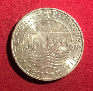 Portuguese St.  Thomas & Prince - 1970 50 Escudos Unc Silver