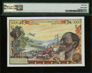 Chad 1980,  5000 Francs,  P8,  PMG 64 UNC 2