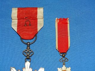 WWI - WWII Chinese Medal,  Order of the Golden Grain Pair w/ Mini 10